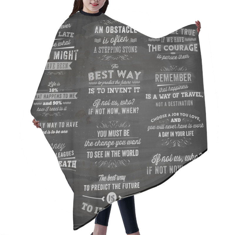 Personality  Set of Quotes Typographical Posters hair cutting cape