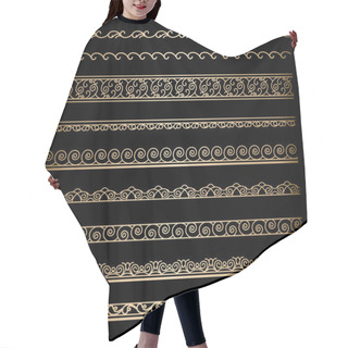 Personality  Gold Borders Hair Cutting Cape