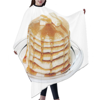 Personality  Isolated Pancakes With Butter And Syrup Hair Cutting Cape