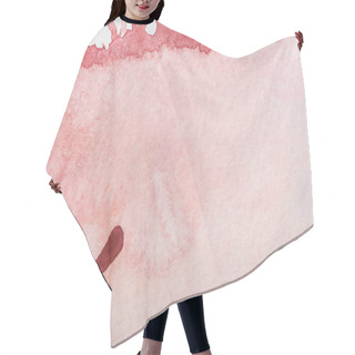 Personality  Light Red Watercolor Texture Hair Cutting Cape
