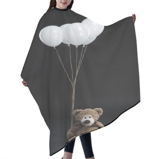 Personality  Teddy Bear With Helium Balloons Hair Cutting Cape