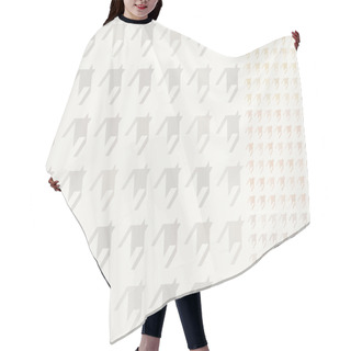 Personality  Seamless Houndstooth Pattern With Silver, Gold, Bronze Gradient Hair Cutting Cape