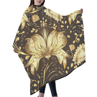 Personality  Paisley Vintage Floral Motif Ethnic Seamless Background. Hair Cutting Cape