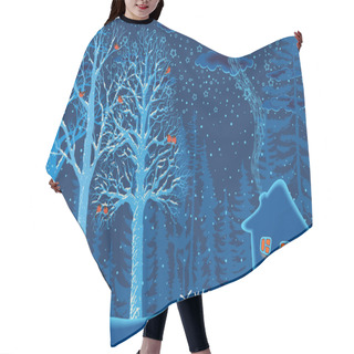 Personality  Blue Forest Hair Cutting Cape