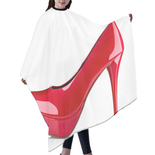 Personality  Red High Heel Footwear Fashion Female Style Hair Cutting Cape