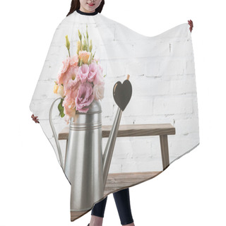 Personality  Beautiful Flowers In Watering Can Hair Cutting Cape