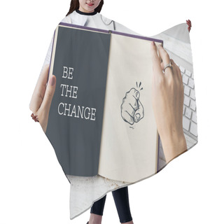 Personality  Woman Reading Book Hair Cutting Cape