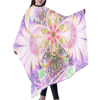 Personality  Abstract Fractal Patterns And Shapes. Dynamic Flowing Natural Forms. Flowers And Spirals. Mysterious Psychedelic Relaxation Pattern.  Hair Cutting Cape