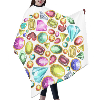 Personality  Gems And Diamonds Set Hair Cutting Cape