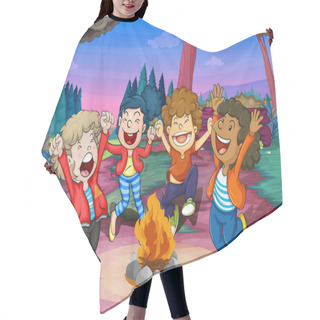 Personality  Fire Camp Of Kids Hair Cutting Cape