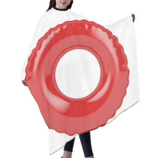 Personality  Red Swim Ring Hair Cutting Cape