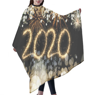 Personality  2020 New Year Fireworks Background Hair Cutting Cape