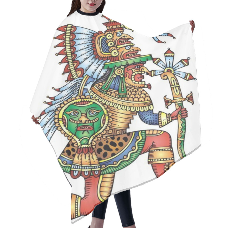 Personality  Mayan Warrior Isolated Hair Cutting Cape