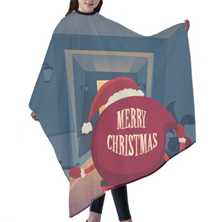 Personality  Santa Claus With Gift Bag Hair Cutting Cape