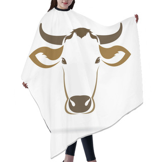 Personality  Vector Image Of An Cow Head Hair Cutting Cape