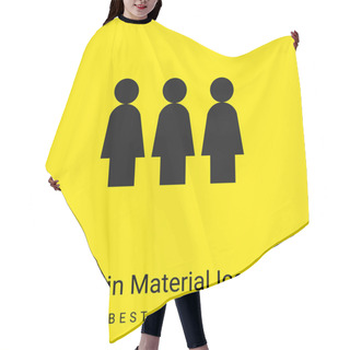 Personality  Activism Minimal Bright Yellow Material Icon Hair Cutting Cape