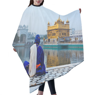 Personality  Unidentifiable Seekh Nihang Warrior Meditating At Sikh Temple Ha Hair Cutting Cape