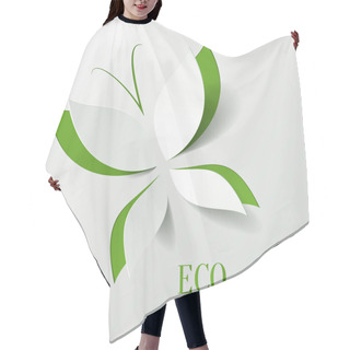 Personality  Eco Concept - Green Butterfly Cut The Paper Like Leaves Hair Cutting Cape
