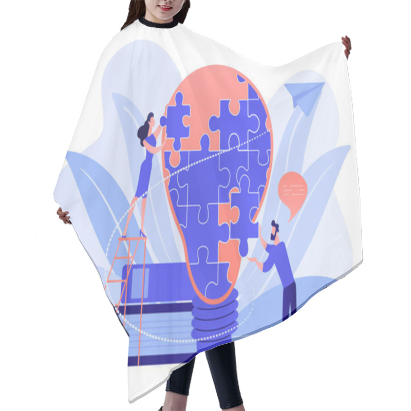 Personality  Vision Statement Concept Vector Illustration. Hair Cutting Cape