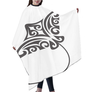 Personality  Stingray In Tattoo Style. Hair Cutting Cape