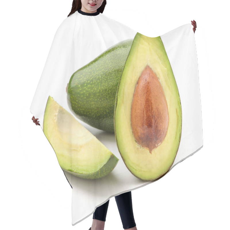 Personality  Avocado Isolated On White Hair Cutting Cape
