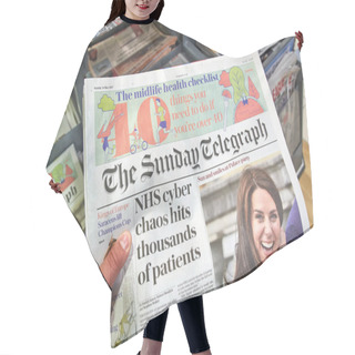 Personality  The Sunday Telegraph Newspaper. Hair Cutting Cape
