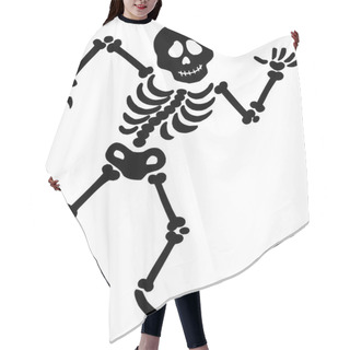 Personality  Dancing Skeleton Silhouette Hair Cutting Cape