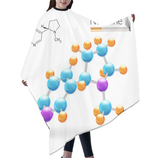 Personality  Nicotine Molecule 3d Hair Cutting Cape