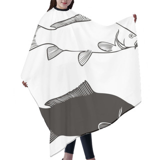 Personality  Carp Vector Hair Cutting Cape