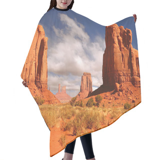 Personality  Framed Landscape Image Of Monument Valle Hair Cutting Cape