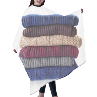 Personality  Pile Of Knitted Winter Clothes Hair Cutting Cape