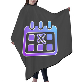 Personality  Birthday Blue Gradient Vector Icon Hair Cutting Cape