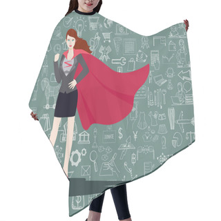 Personality  Super Business Woman Hair Cutting Cape
