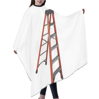 Personality  Red Ladder Isolated On White Background, Clipping Path Hair Cutting Cape
