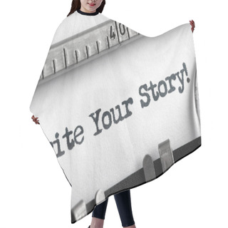 Personality  Write Your Story Written On Typewriter Hair Cutting Cape