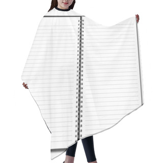 Personality  Notebook On White Hair Cutting Cape