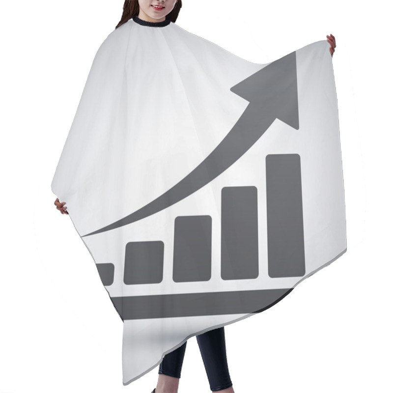 Personality  Vector Growing Graph Icon Hair Cutting Cape