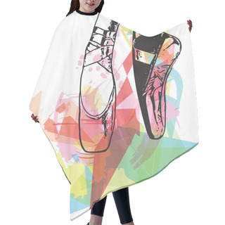 Personality  Abstract Illustration Ballet Pointe Shoes Hair Cutting Cape