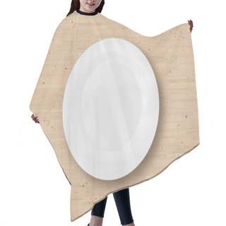 Personality  Empty Plate On Table Hair Cutting Cape