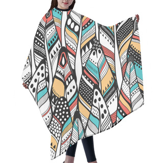 Personality  Feather Seamless Pattern Hair Cutting Cape