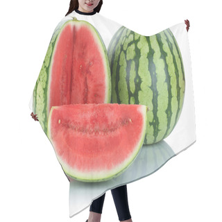 Personality  Watermelon Slice Fresh Fruits Fruit Summer Isolated On White Hair Cutting Cape
