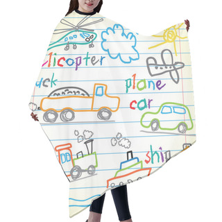 Personality  Transport Icons Hair Cutting Cape