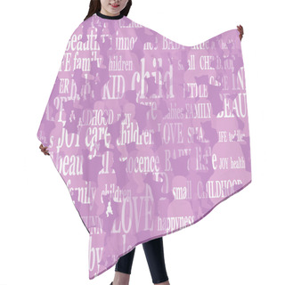 Personality  Background With Baby Silhouette Hair Cutting Cape