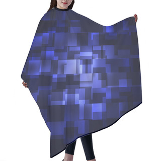 Personality  Blue Squares On A Dark Background Hair Cutting Cape