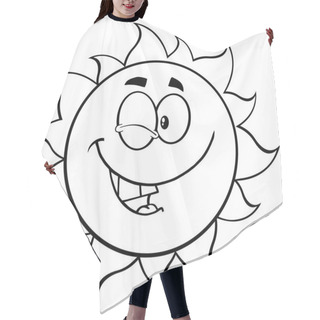 Personality  Black And White Winking Sun  Hair Cutting Cape