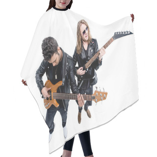 Personality  Musicians With Electric Guitars Hair Cutting Cape