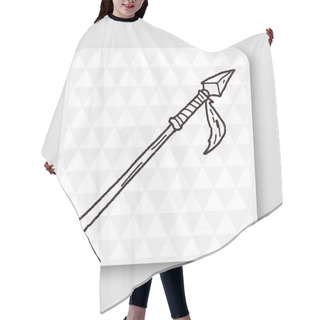 Personality  Spear Doodle Vector Illustration Vector Illustration Hair Cutting Cape