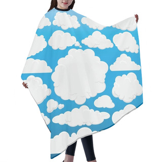 Personality  White Airy Fluffy Clouds Hair Cutting Cape