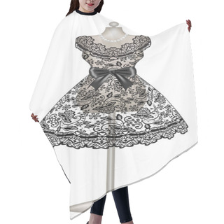 Personality  Lace Dress On Mannequin Hair Cutting Cape
