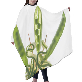 Personality  Beautiful Composition With Pea Pods Hair Cutting Cape